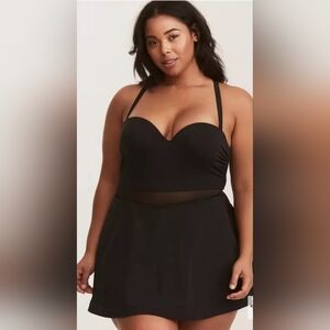 Torrid Black One Piece Swimsuit